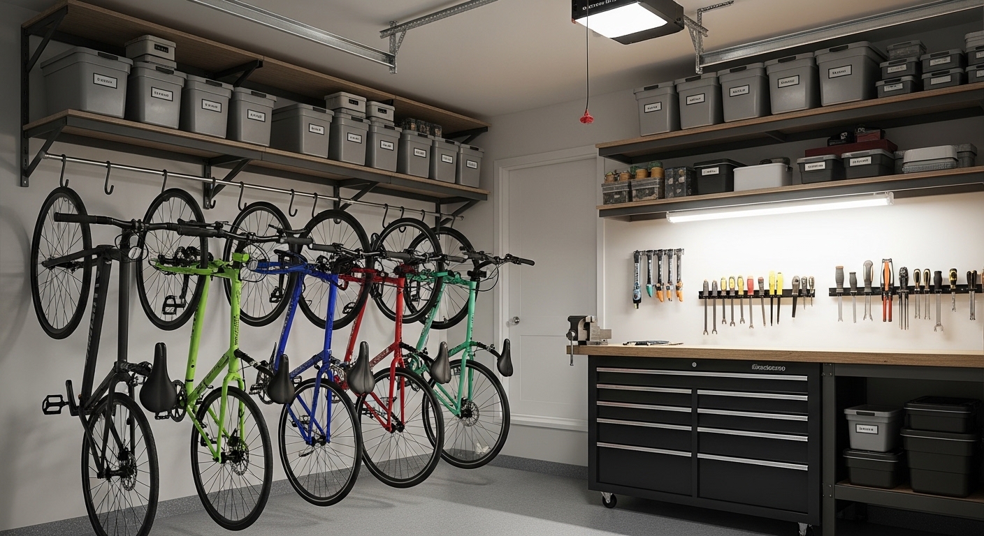How We Organized the Garage for a Family of 7